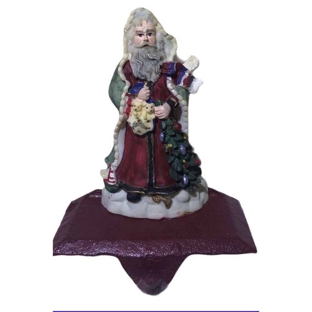 SANTA Stocking Hanger Metal Base Cedar‎ Creek Collection NIB